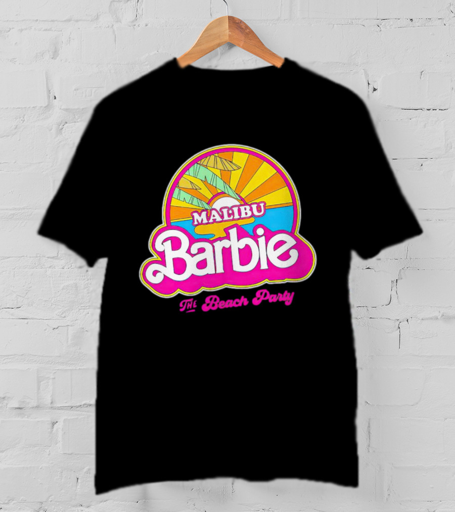 Malibu Barbie The Beach Party Retro Sunburst T-Shirt