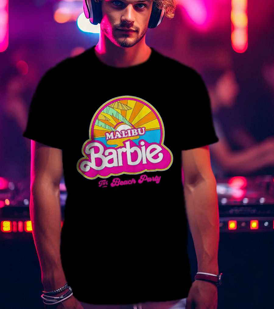 Malibu Barbie The Beach Party Retro Sunburst T-Shirt