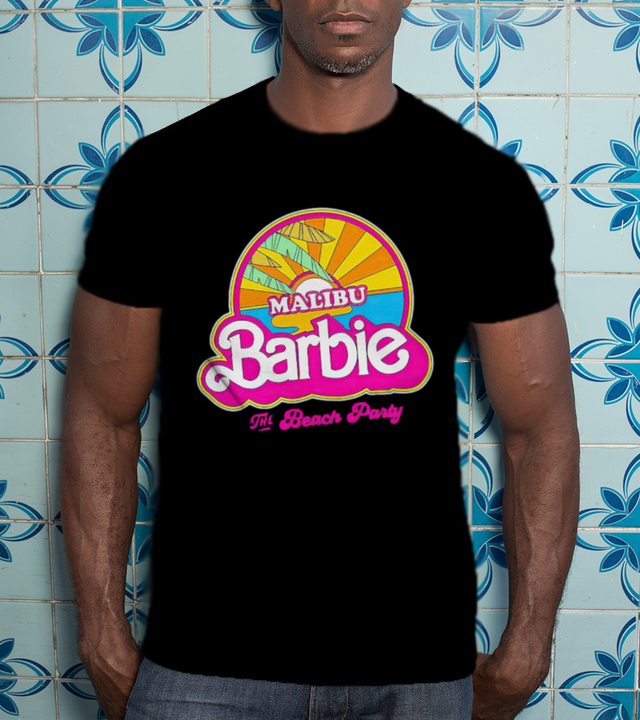 Malibu Barbie The Beach Party Retro Sunburst T-Shirt