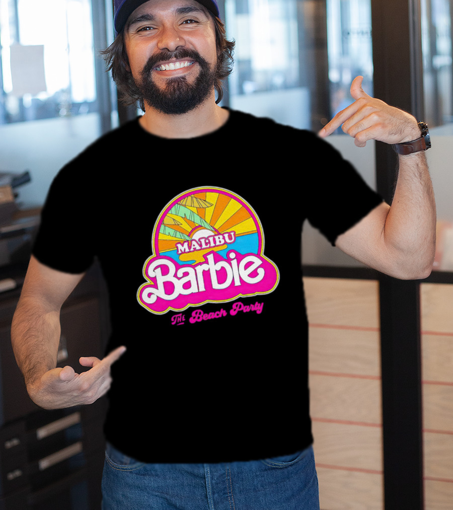 Malibu Barbie The Beach Party Retro Sunburst T-Shirt