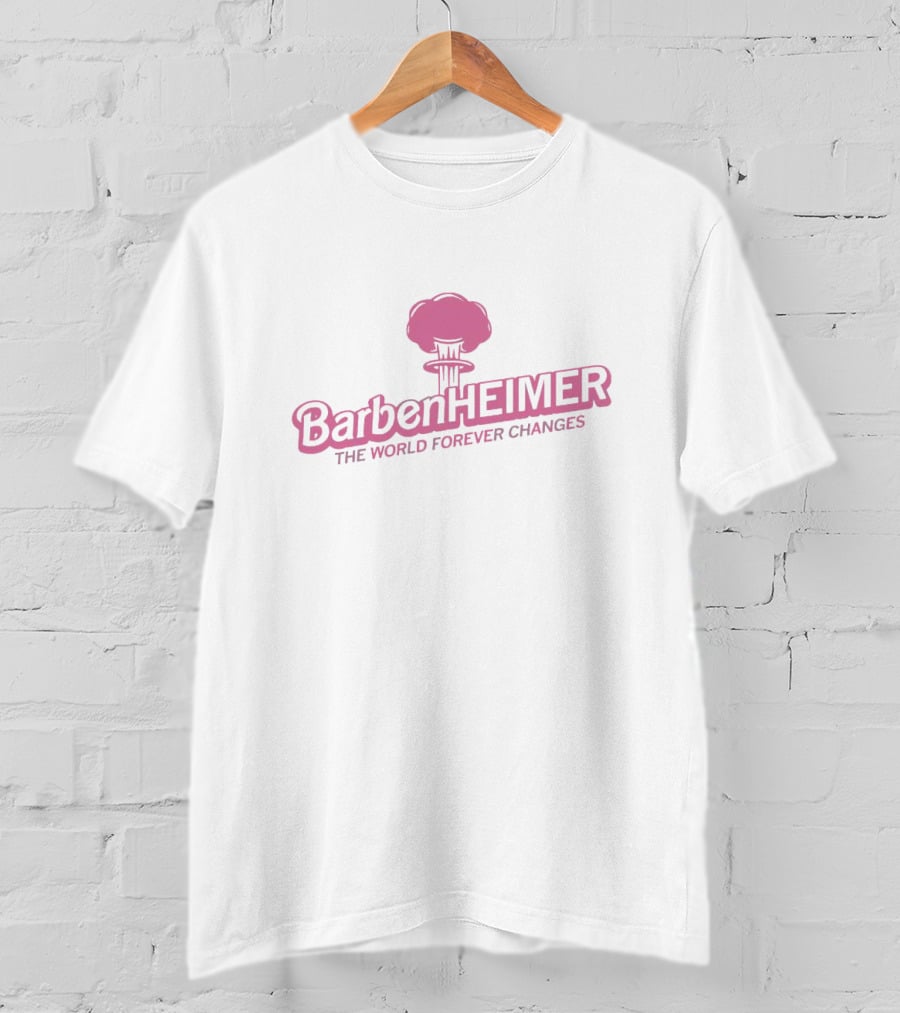 BarbenHeimer Pink Cloud Explosion The World Forever Changes T-Shirt