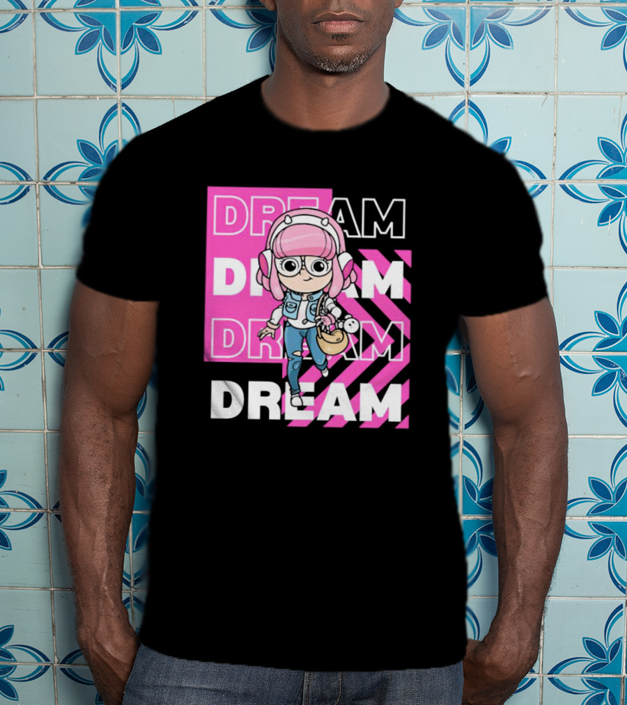 Dream Remix Pink Headphones Girl T-Shirt