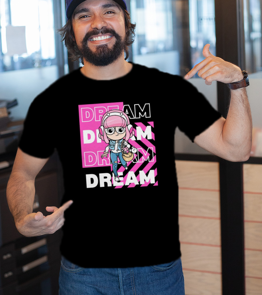 Dream Remix Pink Headphones Girl T-Shirt