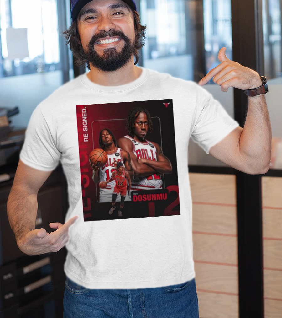 Chicago Bulls Ayo Dosunmu Re-Signed Number 12 T-Shirt