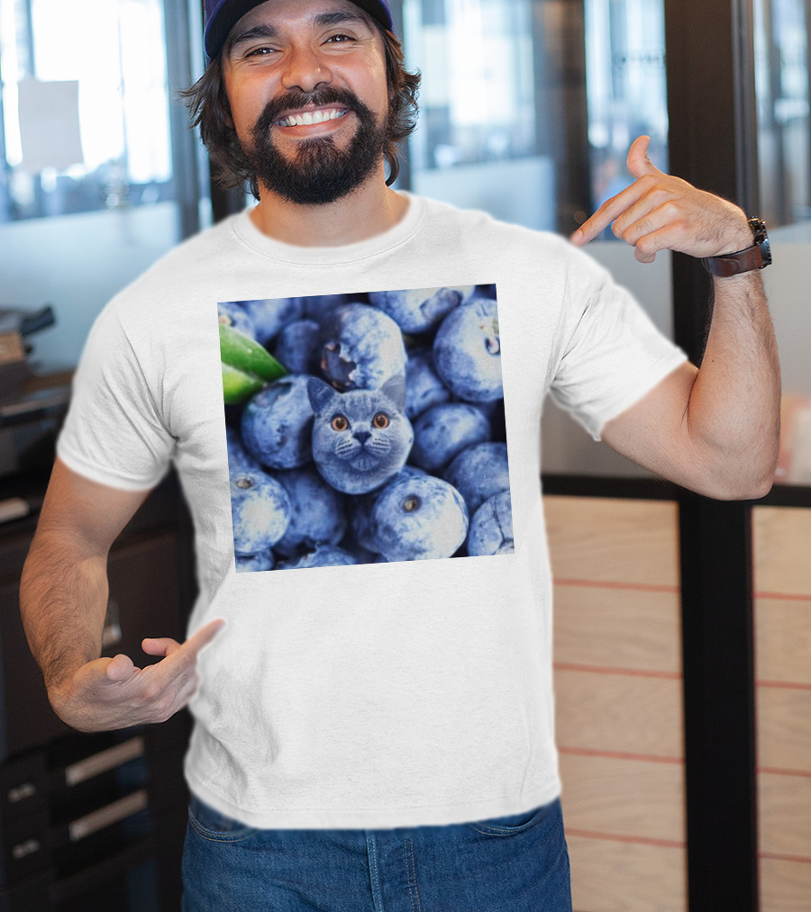 Cat Blueberries Meme T-Shirt