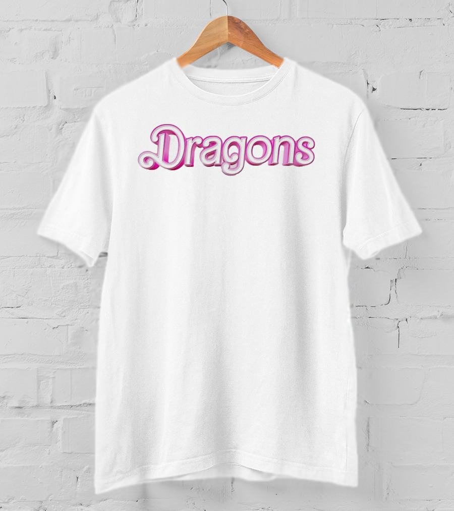 Dragons Barbie Style Font T-Shirt