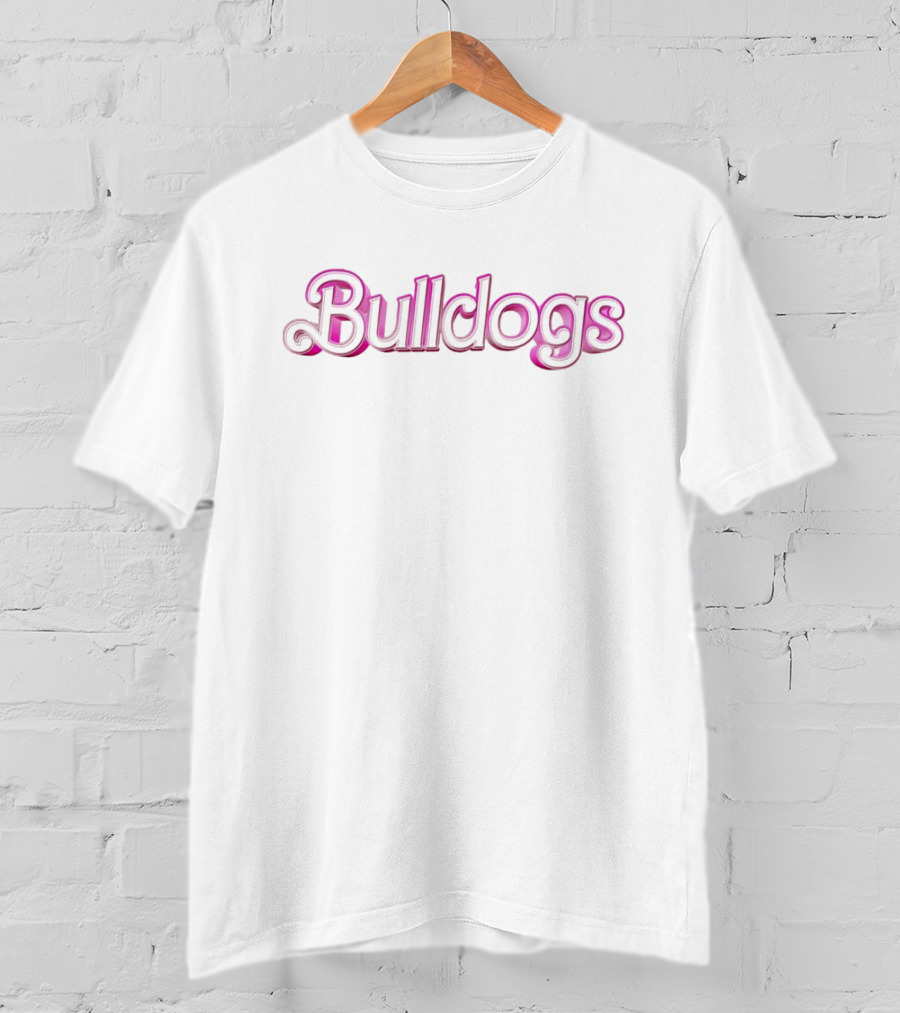 Georgia Bulldogs Barbie Vintage Pink Script T-Shirt
