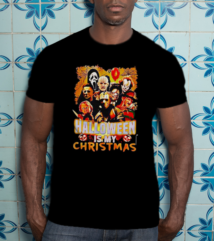 Halloween Is My Christmas Horror Movies Icons T-Shirt