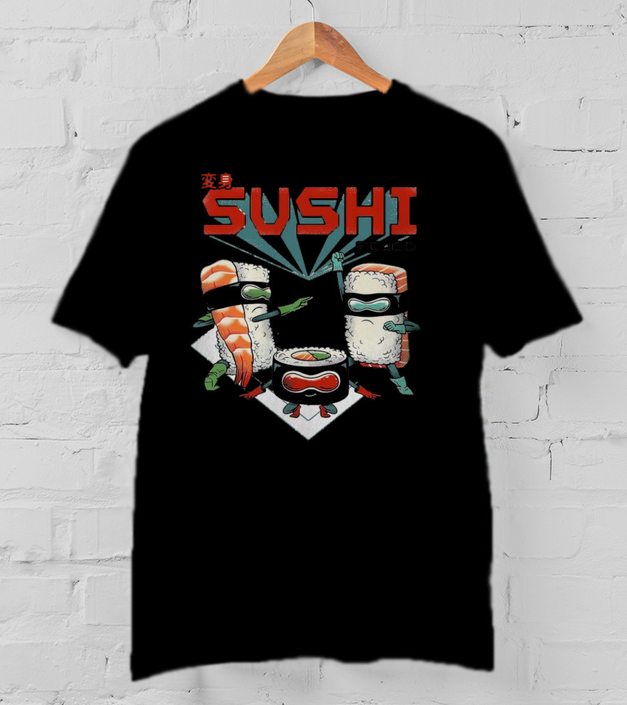 Sushi Squad Superheroes With Bandana Rolls T-Shirt