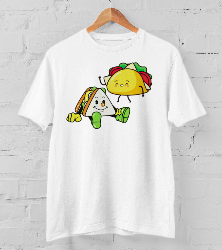 Tacos Friendship Day Happy Taco And Sandwich Duo T-Shirt