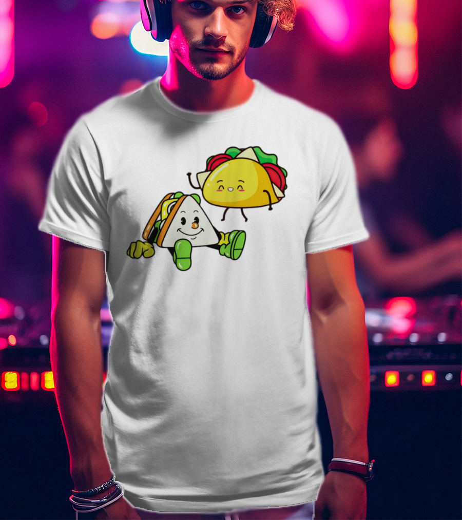 Tacos Friendship Day Happy Taco And Sandwich Duo T-Shirt