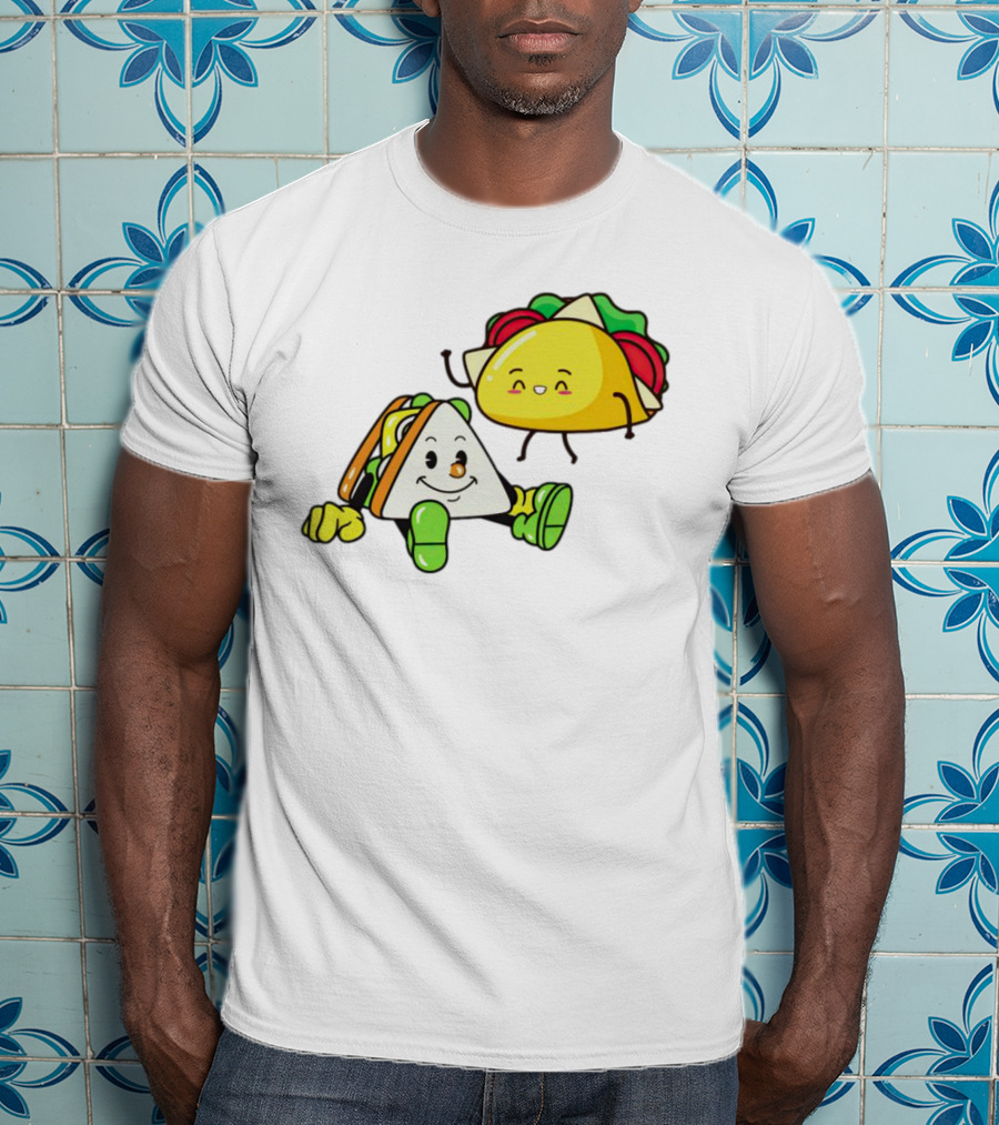 Tacos Friendship Day Happy Taco And Sandwich Duo T-Shirt