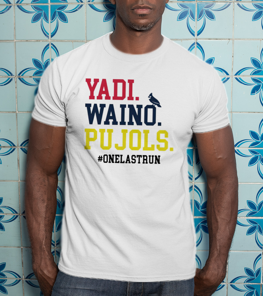 Yadi Waino Pujols One Last Run MLB Cardinals Legend Farewell T-Shirt