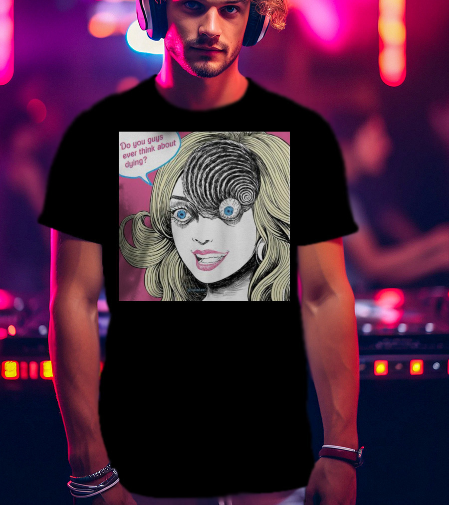 Junji Ito Barbie Do You Guys Ever Think About Dying Manga Horror Mashup T-Shirt