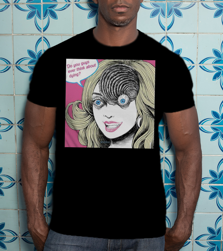 Junji Ito Barbie Do You Guys Ever Think About Dying Manga Horror Mashup T-Shirt