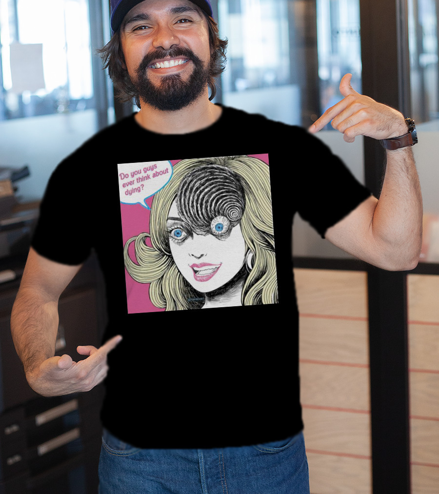Junji Ito Barbie Do You Guys Ever Think About Dying Manga Horror Mashup T-Shirt