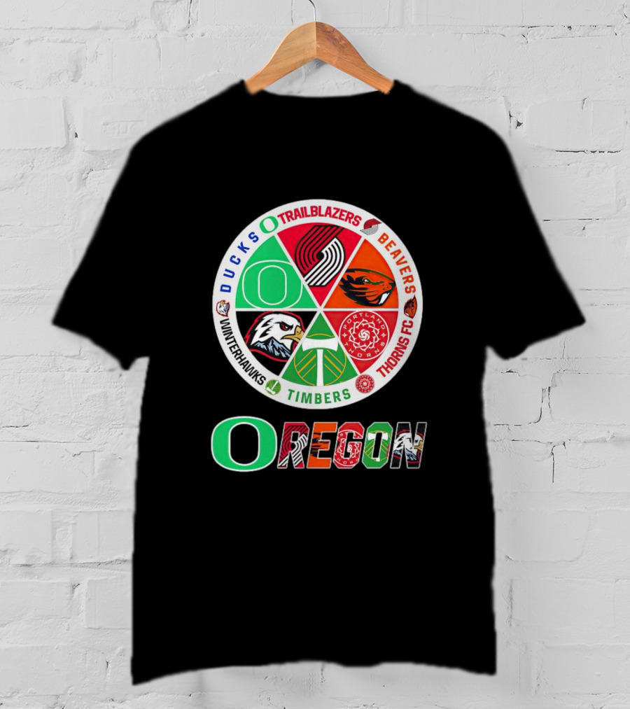 Oregon Winterhawks Ducks Trail Blazers Beavers Thorns FC Timbers Sports Team T-Shirt