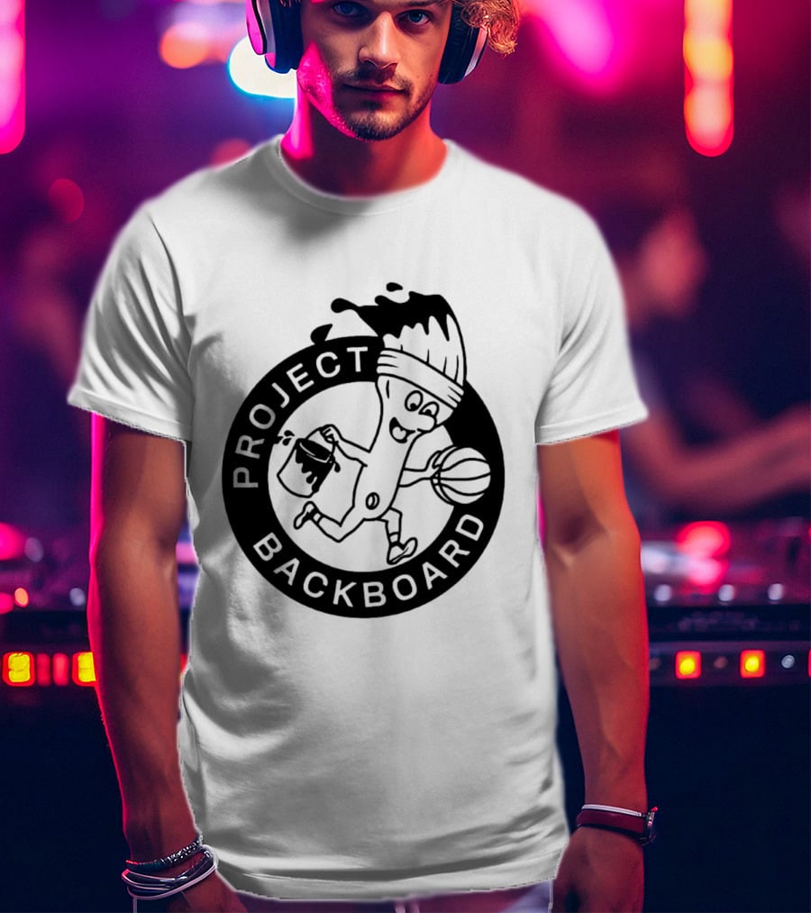 Project Backboard Paint Brush Basketball T-Shirt