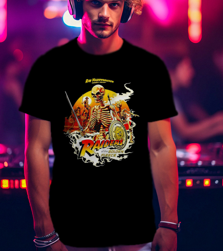 Ray Harryhausen Raiders Of The Golden Fleece Skeleton Warriors Sword Chariot Adventure T-Shirt