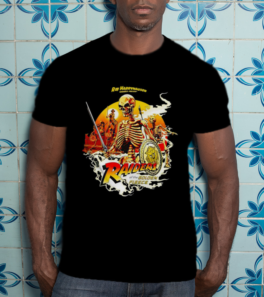 Ray Harryhausen Raiders Of The Golden Fleece Skeleton Warriors Sword Chariot Adventure T-Shirt