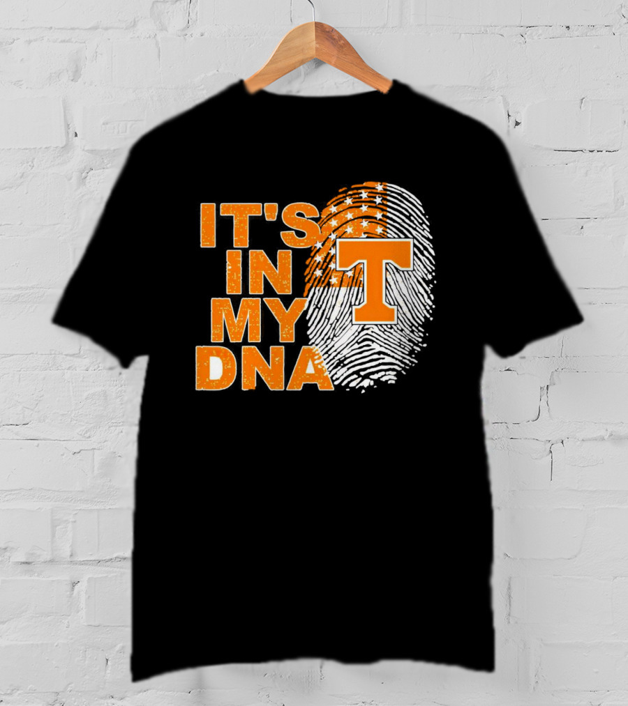 Tennessee Volunteers It's In My DNA Fingerprint American Flag T-Shirt