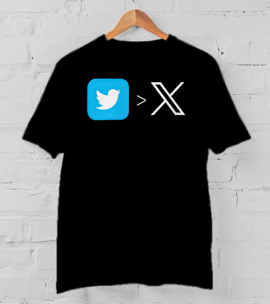 Twitter Bird Greater Than X Transition T-Shirt