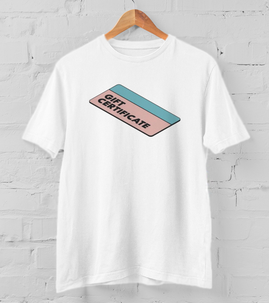 Gift Certificate Pastel Card T-Shirt