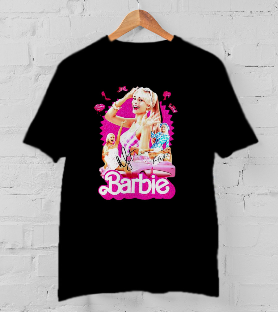 Barbie Collage With Signatures And Characters T-Shirt