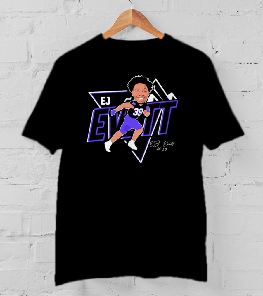 EJ Evett Defensive Caricature #39 Signature T-Shirt