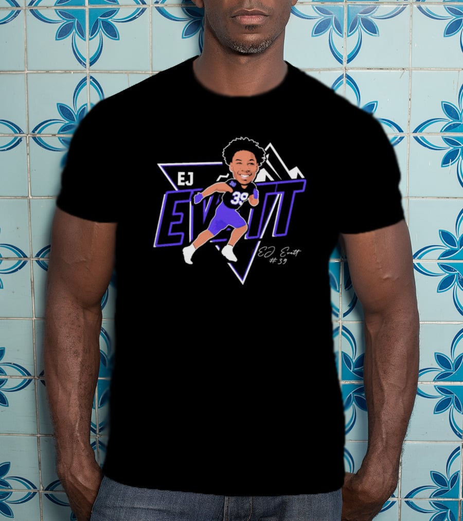 EJ Evett Defensive Caricature #39 Signature T-Shirt