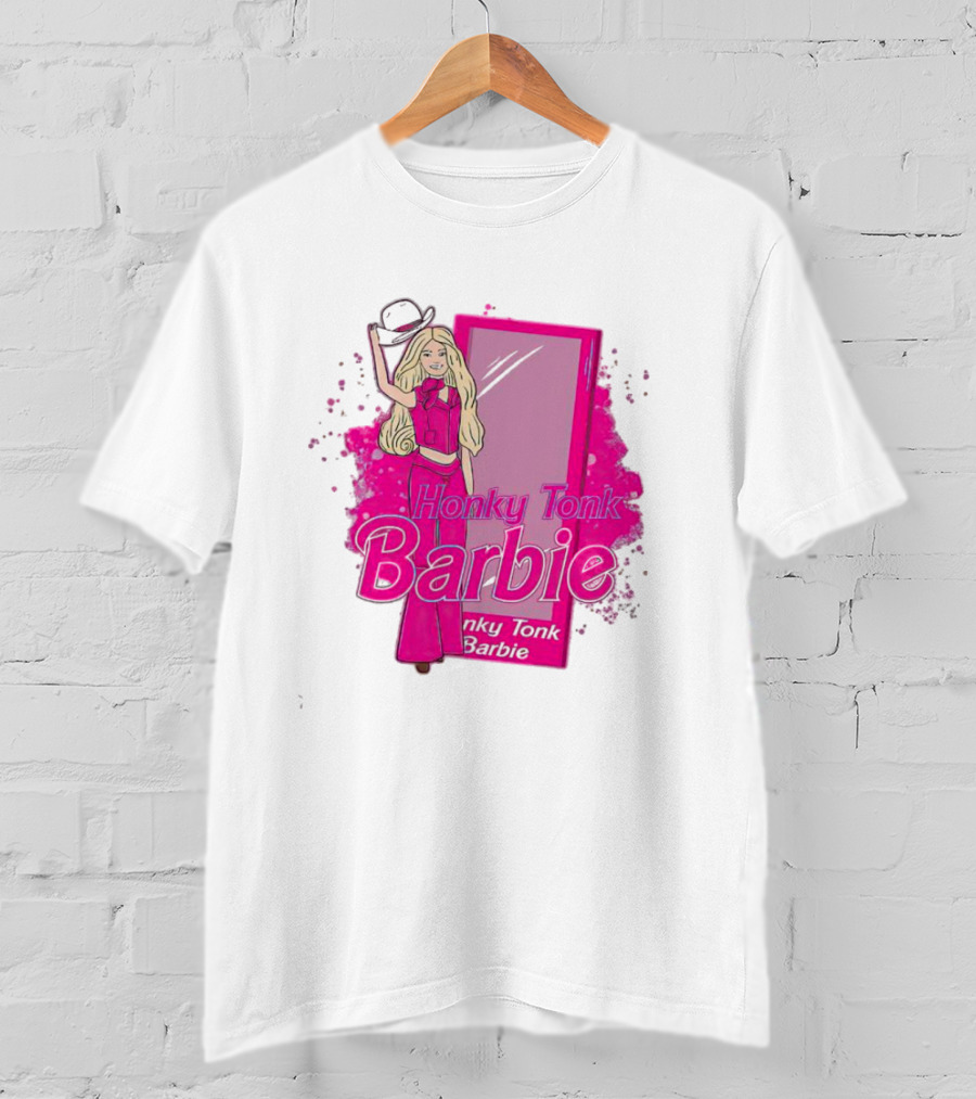 Honky Tonk Barbie Iconic Pink Cowgirl T-Shirt