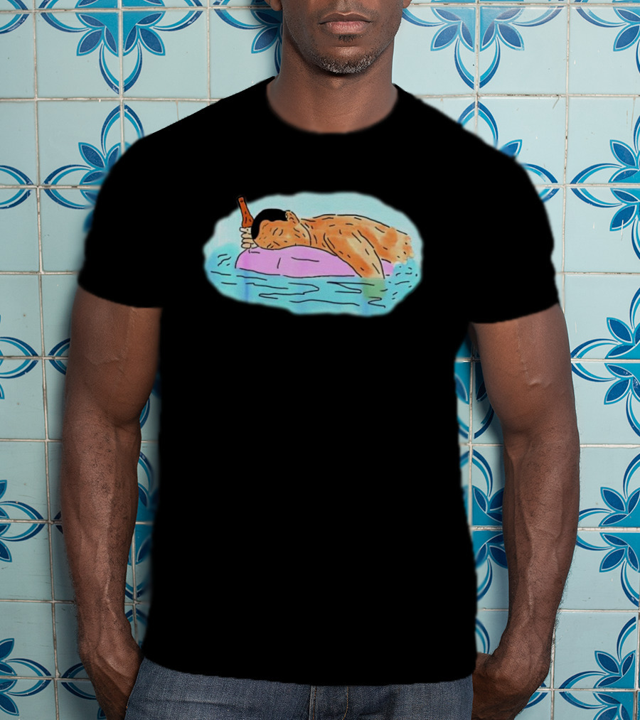 Kendall Roy Sleeping On Water With Bottle On Floatie T-Shirt