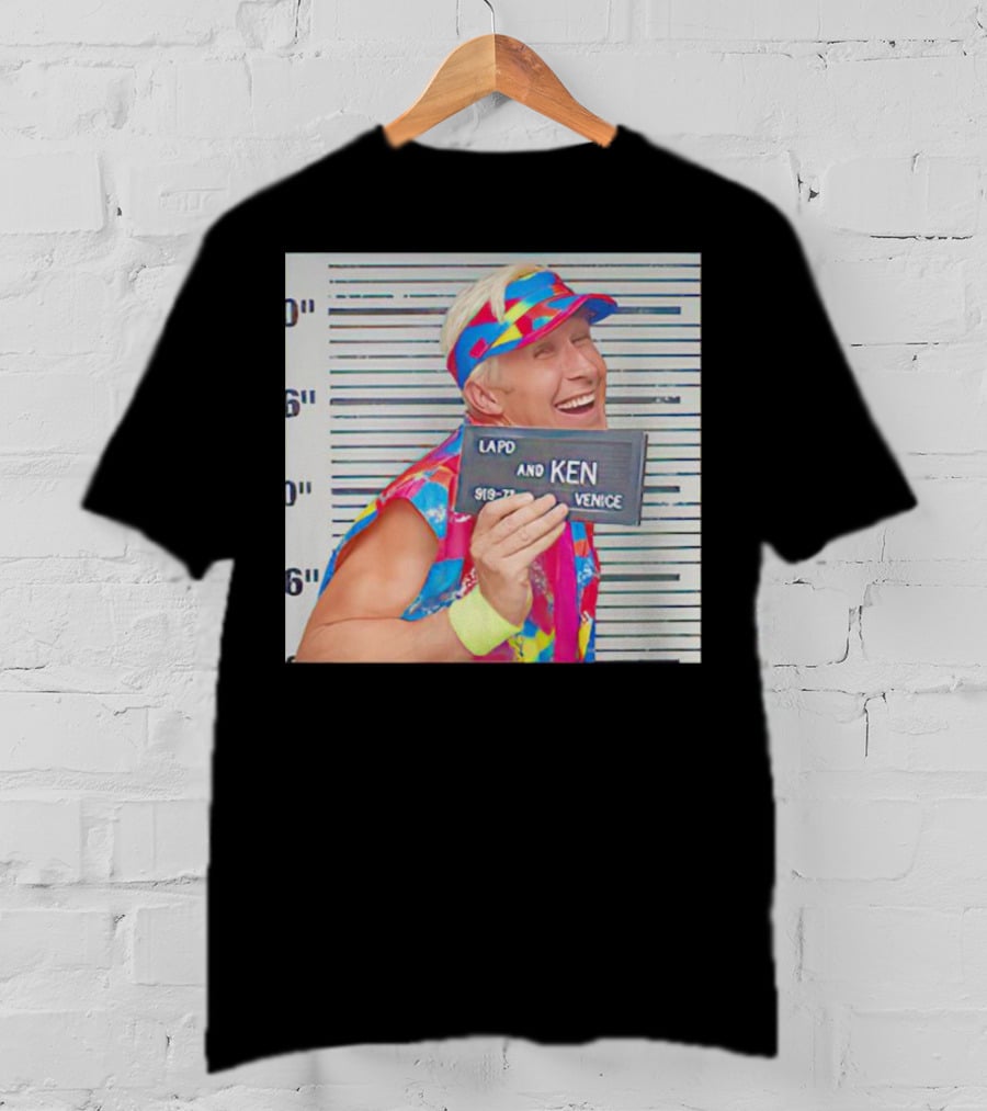 LAPD Ken Venice Mugshot Ryan Gosling Barbie T-Shirt