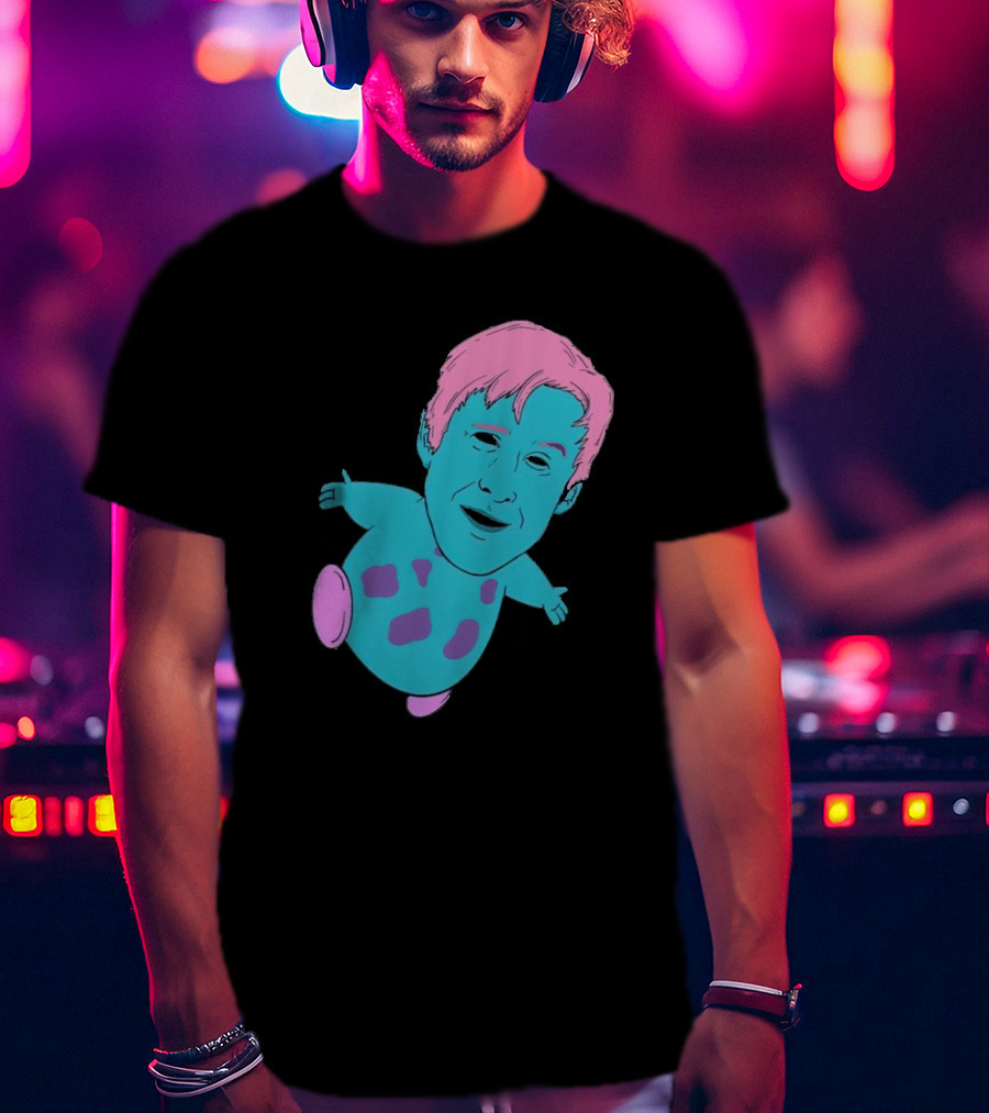 Ryan X Bibble Pink And Blue Character Fusion T-Shirt