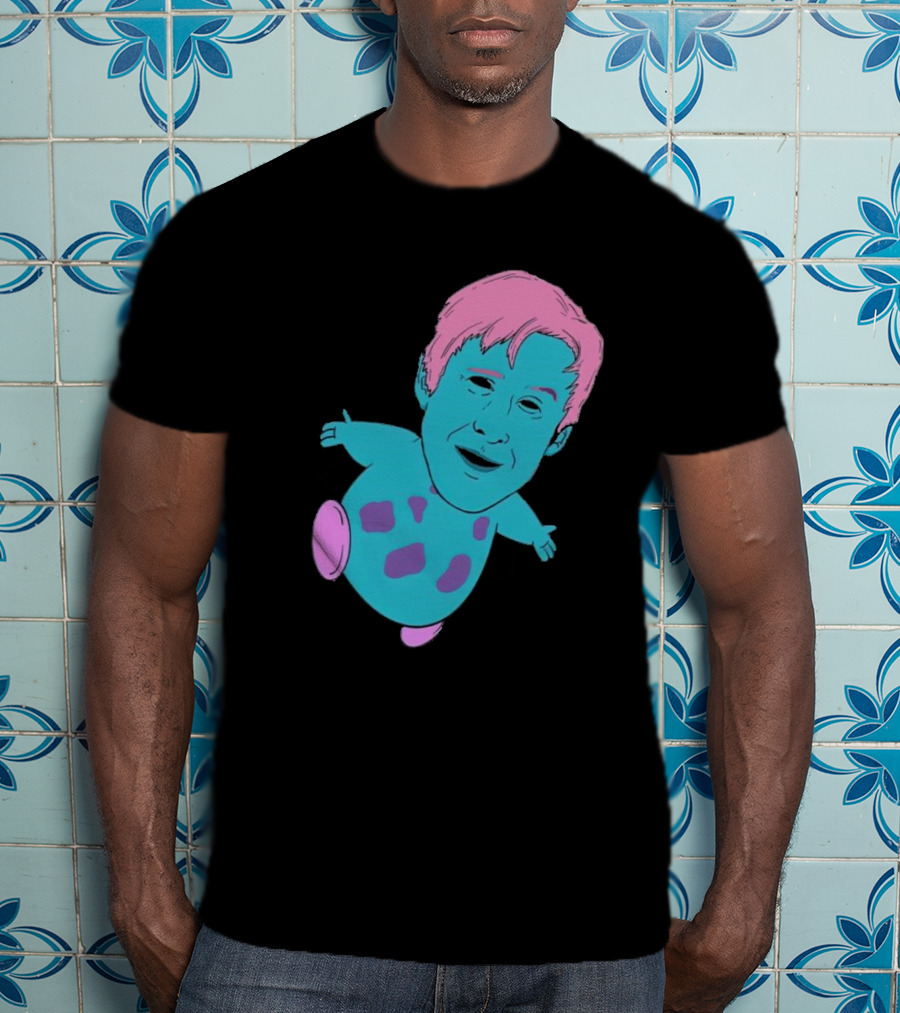 Ryan X Bibble Pink And Blue Character Fusion T-Shirt