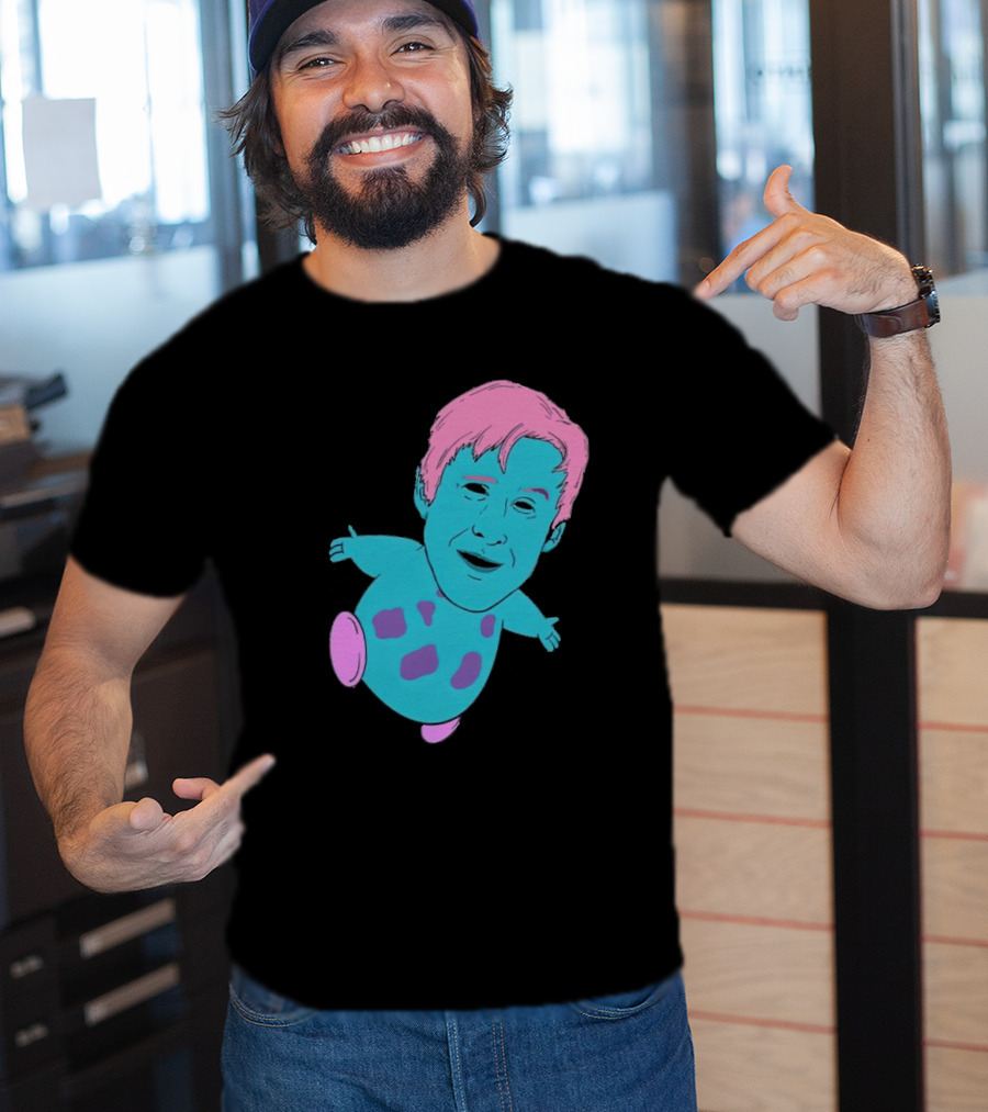 Ryan X Bibble Pink And Blue Character Fusion T-Shirt