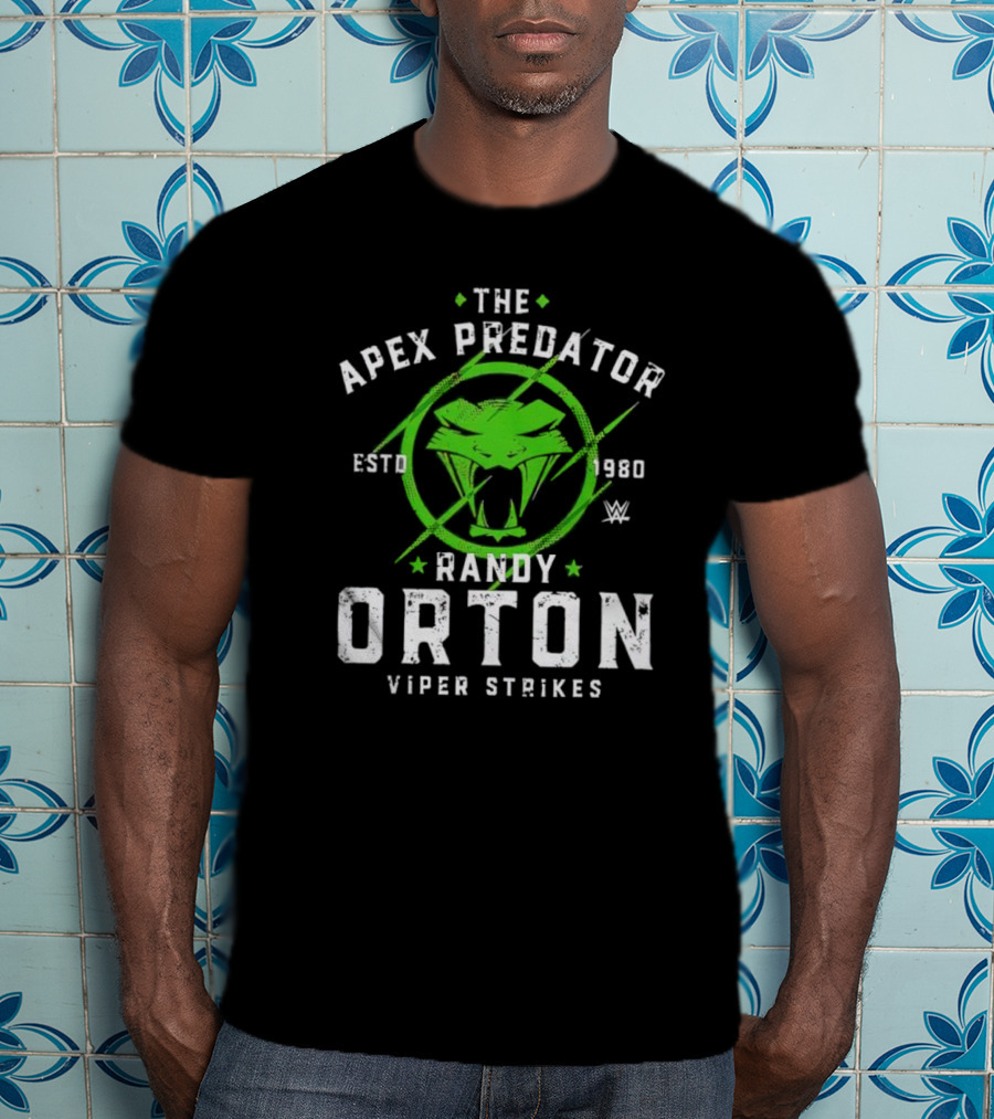 The Apex Predator Randy Orton Viper Strikes Estd 1980 Wwe T-Shirt