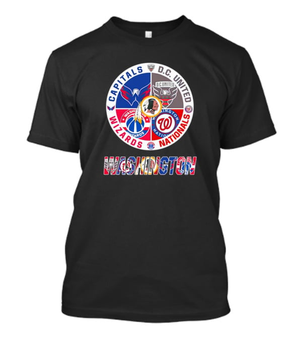 Washington Capitals Wizards DC United Nationals Sports Team T-Shirt