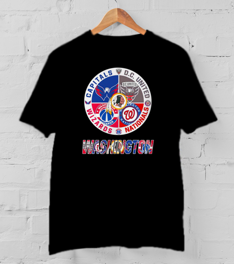 Washington Capitals Wizards DC United Nationals Sports Team T-Shirt