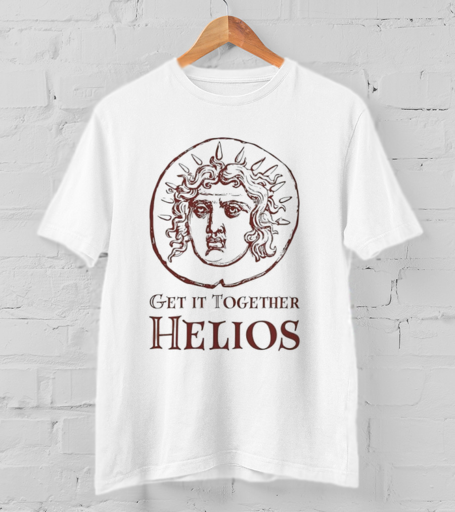 Get It Together Helios Greek Sun God Face T-Shirt