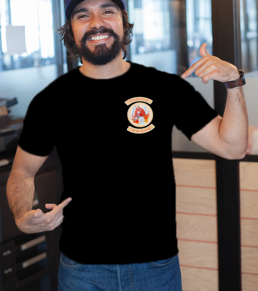 Kendom Saloon Vintage Fire Helmet Emblem T-Shirt