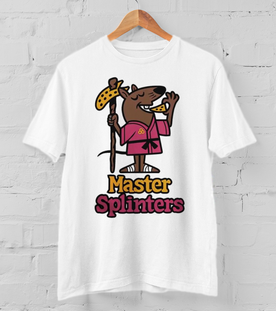 Master Splinters Pizza Slice Lover Ninja Rat T-Shirt