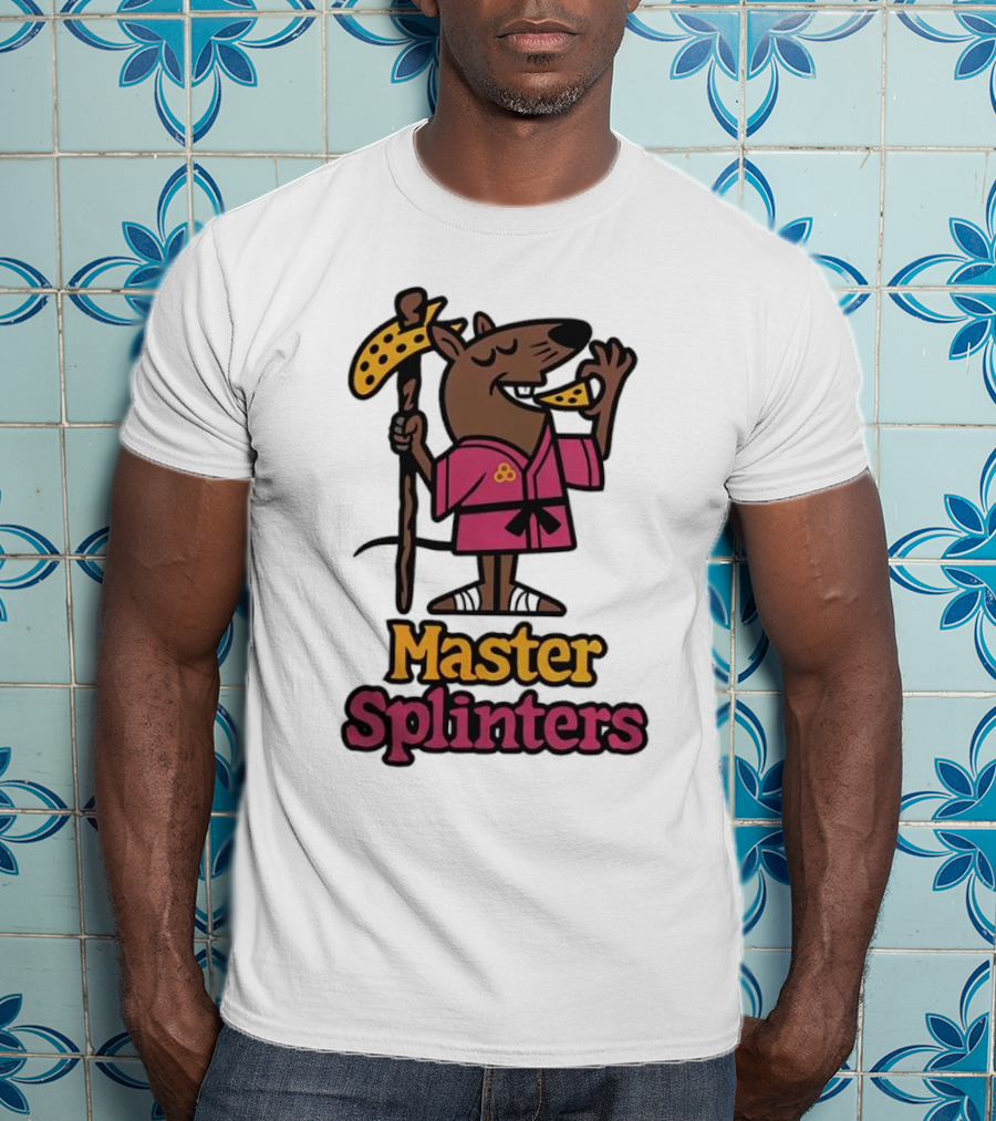 Master Splinters Pizza Slice Lover Ninja Rat T-Shirt