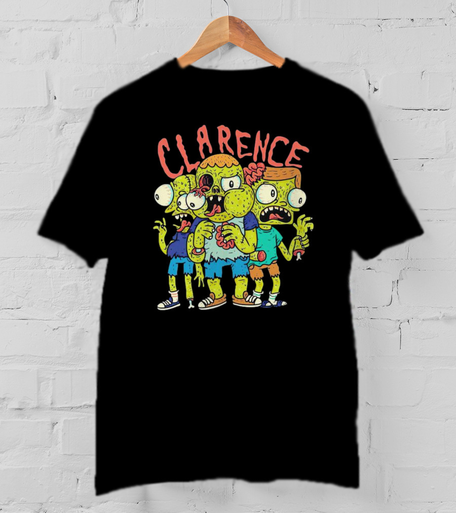 Clarence Cartoon Zombie Halloween Trio T-Shirt