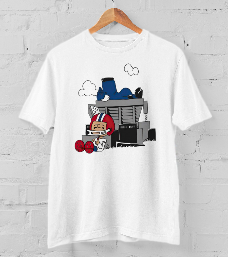 Buffalo Bills Snoopy And Woodstock Sleep Red House Football Helmet T-Shirt