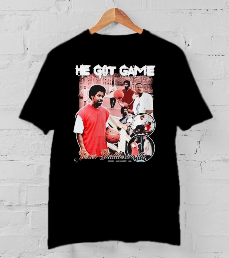 He Got Game Jesus Shuttlesworth Urban Basketball Scene 1998 T-Shirt