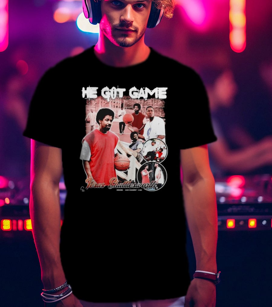 He Got Game Jesus Shuttlesworth Urban Basketball Scene 1998 T-Shirt