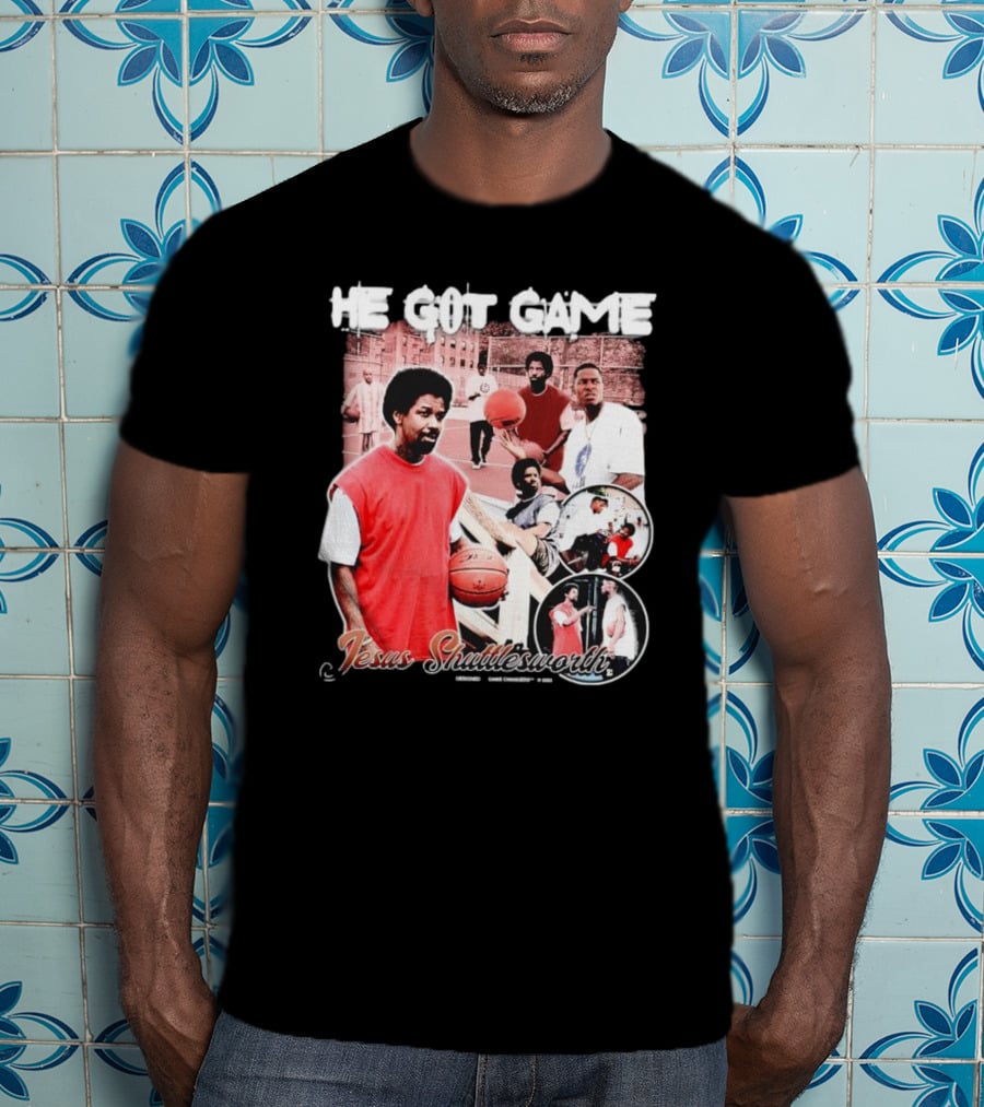 He Got Game Jesus Shuttlesworth Urban Basketball Scene 1998 T-Shirt