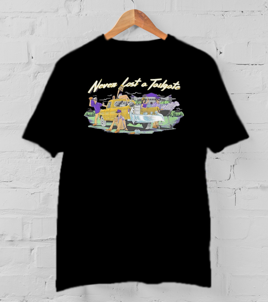 Never Lost A Tailgate Baton Rouge Truck Party Scene T-Shirt