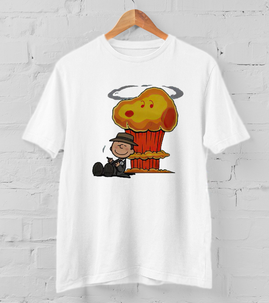 Oppeanutheimer Snoopy Explosion With Charlie Brown Smoking T-Shirt